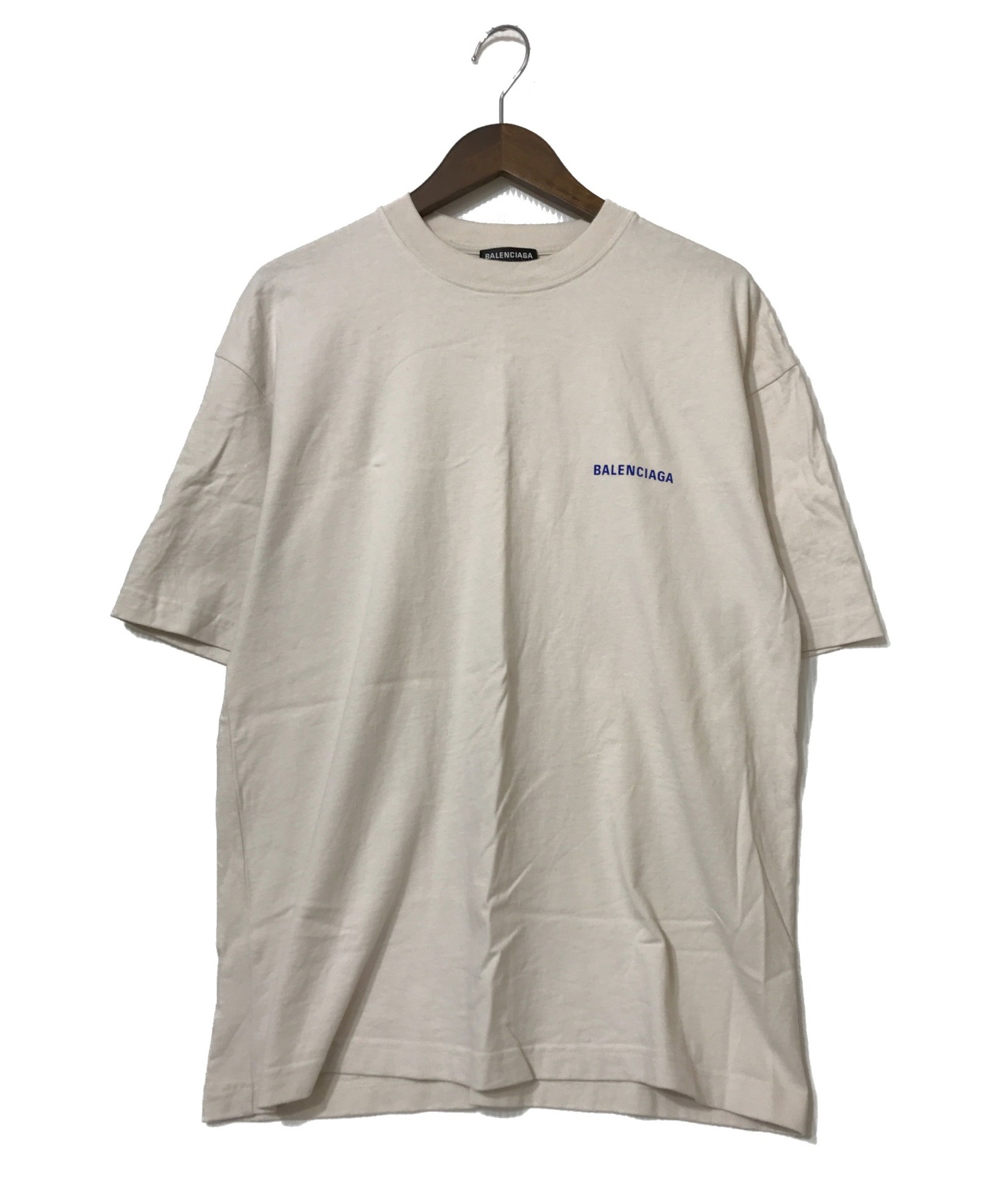BALENCIAGA (バレンシアガ) 21SS ロゴミディアムフィットTシャツ ベージュ サイズ:XS