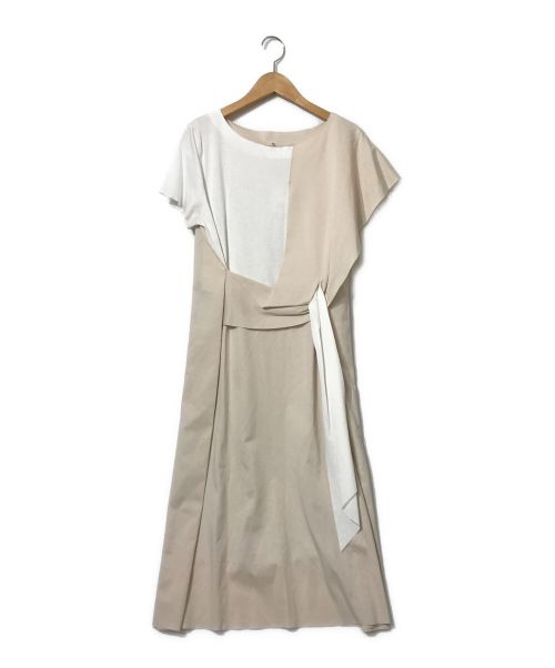 ARTISAN（アルチザン）ARTISAN (アルチザン) シームレス配色ドレス ベージュ サイズ:9の古着・服飾アイテム