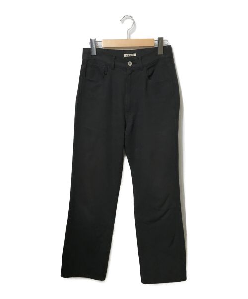 AURALEE（オーラリー）AURALEE (オーラリー) コットンストレートパンツ ブラック サイズ:1の古着・服飾アイテム