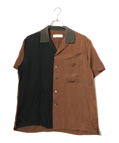 TOGA VIRILIS（トーガ ビリリース）TOGA VIRILIS (トーガ ビリリース) オープンカラーシャツ ブラウン×ネイビー サイズ:44の古着・服飾アイテム