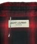 中古・古着 Saint Laurent Paris (サンローランパリ) ウエスタンチェックシャツ ブラック×レッド サイズ:M：14800円