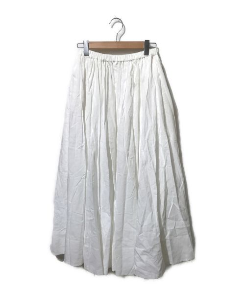 ebure（エブール）ebure (エブール) コットンギャザースカート ホワイト サイズ:38の古着・服飾アイテム