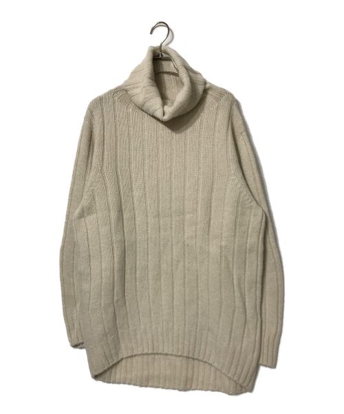 UNFIL（アンフィル）unfil (アンフィル) ロイヤルベビーアルパカ チャンキータートルネックセーター ホワイト サイズ:1の古着・服飾アイテム