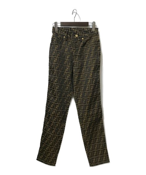 FENDI（フェンディ）FENDI (フェンディ) ズッカ柄パンツ ブラウン サイズ:41の古着・服飾アイテム