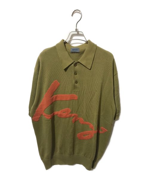 KENZO（ケンゾー）KENZO (ケンゾー) オールドニットポロシャツ ブラウン サイズ:表記無しの古着・服飾アイテム