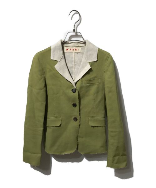 MARNI（マルニ）MARNI (マルニ) カットオフジャケット グリーン サイズ:38の古着・服飾アイテム