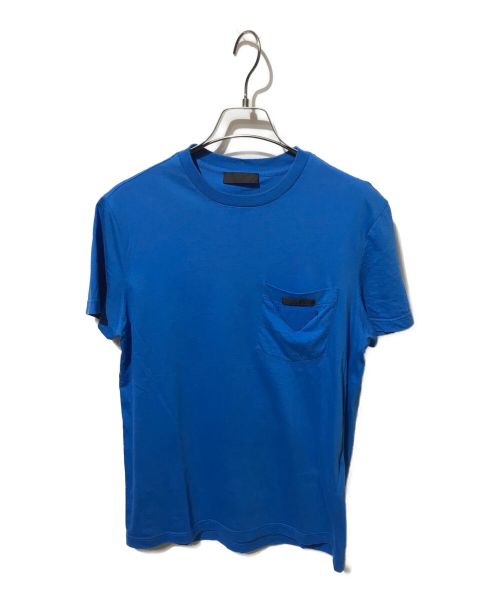 PRADA（プラダ）PRADA (プラダ) トライアングルロゴTEE ブルー サイズ:XSの古着・服飾アイテム