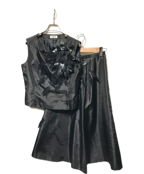HIROKO BIS（ヒロコビス）HIROKO BIS (ヒロコビス) ノースリーブセットアップブラウス ブラック サイズ:11の古着・服飾アイテム