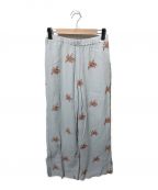 ne quittez pasヌキテパ）の古着「Moss Rayon Embroidery Wide Pants」｜グレー