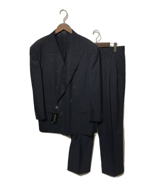 GUCCI（グッチ）GUCCI (グッチ) ダブルスーツ ネイビー サイズ:52の古着・服飾アイテム