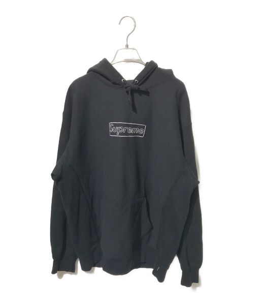 SUPREME（シュプリーム）SUPREME (シュプリーム) KAWS (カウズ) Chalk Logo Hooded Sweatshirt ブラック サイズ:Largeの古着・服飾アイテム