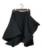 tricot COMME des GARCONSトリココムデギャルソン）の古着「製品洗い変形スカート」｜ブラック