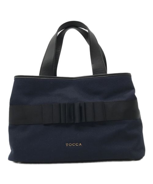 TOCCA（トッカ）TOCCA (トッカ) 2WAYリボンハンドバッグ ネイビーの古着・服飾アイテム
