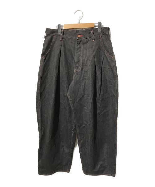 STORY mfg（ストーリーエムエフジー）STORY mfg (ストーリーエムエフジー) One-tuck Wide Pants グレー サイズ:34の古着・服飾アイテム