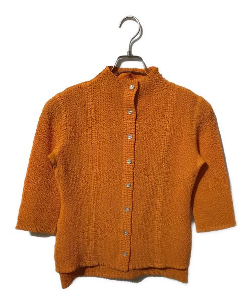 PEPLUM（ペプラム）PEPLUM (ペプラム) 縮絨アンサンブルカーディガン オレンジ サイズ:2の古着・服飾アイテム