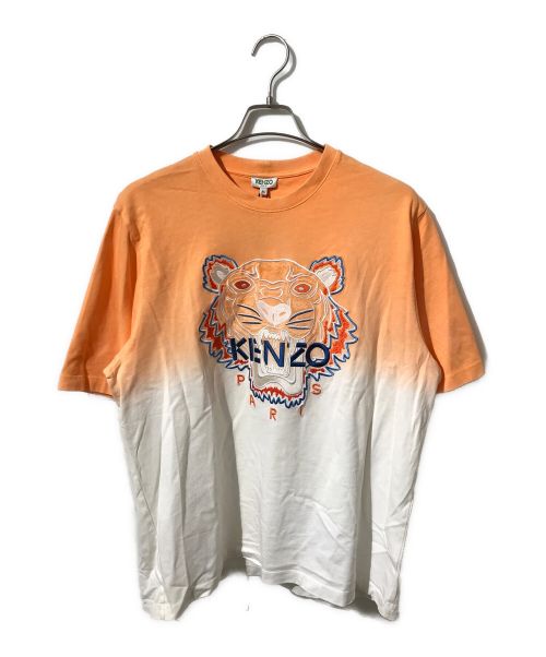 KENZO（ケンゾー）KENZO (ケンゾー) Tシャツ オレンジ×ベージュ サイズ:Mの古着・服飾アイテム