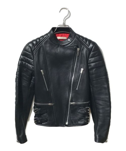 CELINE（セリーヌ）CELINE (セリーヌ) バイカージャケット ブラック サイズ:36の古着・服飾アイテム