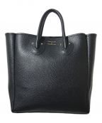 YOUNG & OLSEN The DRYGOODS STOREヤングアンドオルセン ザ ドライグッズストア）の古着「EMBOSSED LEATHER TOTE」｜ブラック