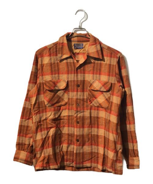 PENDLETON（ペンドルトン）PENDLETON (ペンドルトン) ヴィンテージチェックシャツ オレンジ サイズ:Mの古着・服飾アイテム