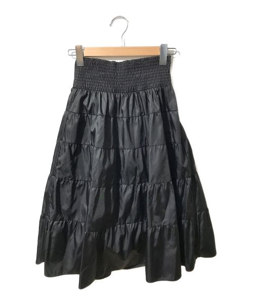 PRADA（プラダ）PRADA (プラダ) ナイロンギャザースカート ブラック サイズ:Mの古着・服飾アイテム