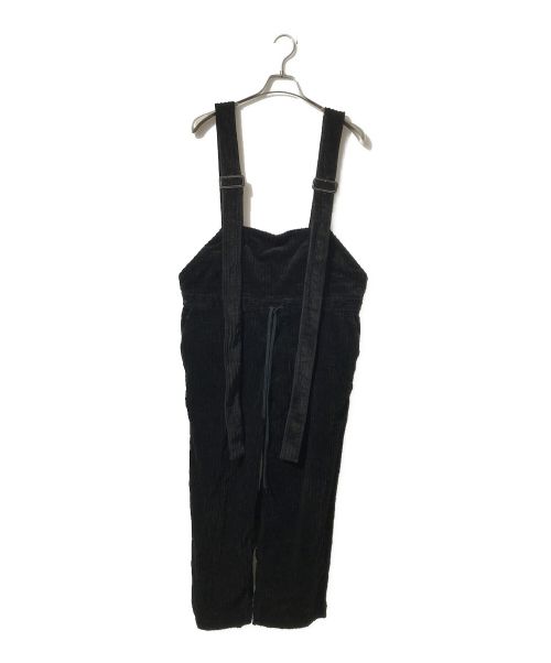 SHAREEF（シャリーフ）SHAREEF (シャリーフ) STEP CORDUROY SALOPETTE PANTS ブラック サイズ:1の古着・服飾アイテム