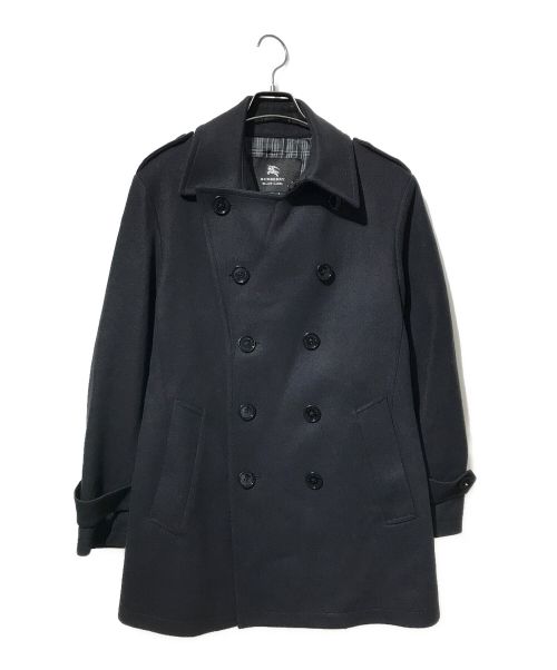 BURBERRY BLACK LABEL（バーバリーブラックレーベル）BURBERRY BLACK LABEL (バーバリーブラックレーベル) カシミヤ混Pコート ブラック サイズ:Mの古着・服飾アイテム