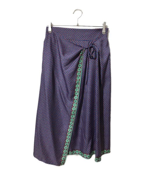BALLSEY（ボールジィ）BALLSEY (ボールジィ) ロンバスプリント ラップスカート ネイビー サイズ:S 未使用品の古着・服飾アイテム