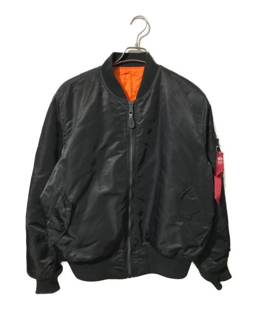 ALPHA（アルファ）ALPHA (アルファ) MA-1 ナイロンジャケット ブラック サイズ:XLの古着・服飾アイテム