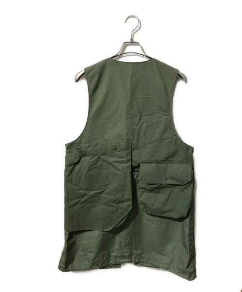 Engineered Garments（エンジニアド ガーメンツ）Engineered Garments (エンジニアド ガーメンツ) Fishing Vest - PC Coated Cloth オリーブ サイズ:Mの古着・服飾アイテム