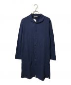 Yohji Yamamoto pour hommeヨウジヤマモト プールオム）の古着「丸襟ロングシャツ」｜ブルー