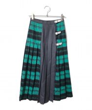 O'NEIL OF DUBLIN (オニールオブダブリン) ラップスカート ブラック×グリーン サイズ:8