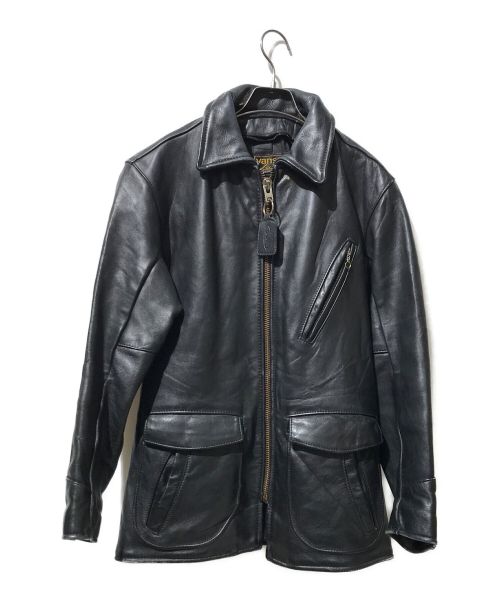VANSON（バンソン）VANSON (バンソン) TYPE J ベルト付きカーコート ブラック サイズ:38の古着・服飾アイテム