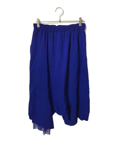 Y's（ワイズ）Y's (ワイズ) CUPRA RAYON HARD-TWISTED GABARDINE RIGHT DOUBLE FLARE PANTS ブルー サイズ:1の古着・服飾アイテム