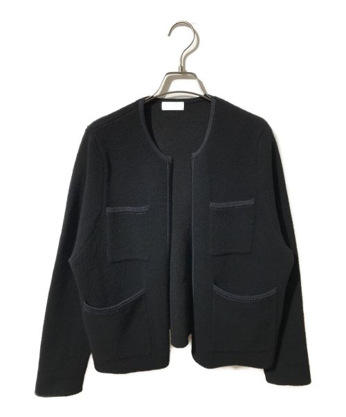 BALLSEY（ボールジィ）BALLSEY (ボールジィ) ウールナイロンブークレー フロントオープンカーディガン ブラック サイズ:Sの古着・服飾アイテム