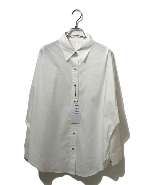 Loungedress（ラウンジドレス）Loungedress (ラウンジドレス) ライトサテンBIGシャツ ホワイト サイズ:Freeの古着・服飾アイテム