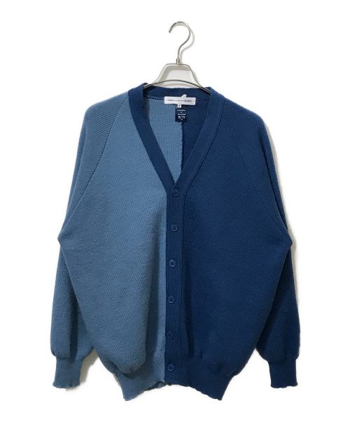 COMME des GARCONS SHIRT（コムデギャルソンシャツ）COMME des GARCONS SHIRT (コムデギャルソンシャツ) Lochauen of Scotland バイカラーニットカーディガン ネイビー×ブルー サイズ:Mの古着・服飾アイテム