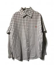 DIESEL (ディーゼル) 長袖シャツ/チェックシャツ ホワイト×グレー サイズ:Ｓ