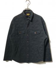 GO HEMP (ゴーヘンプ) 麻柄キルティングジャケット ブラック サイズ:M