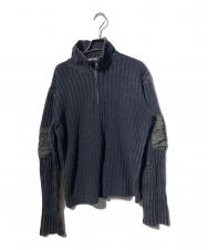 MASON'S (メイソンズ) ハーフジップニット グレー サイズ:M