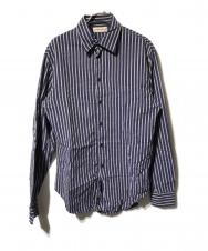 EMPORIO ARMANI (エンポリオ アルマーニ) ストライプシャツ/長袖シャツ ブルー×ホワイト サイズ:39