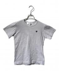PLAY COMME des GARCONS (プレイコムデギャルソン) ハートロゴTシャツ/半袖カットソー グレー サイズ:S