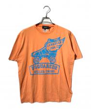 DSQUARED2 (ディースクエアード) プリントTシャツ オレンジ サイズ:M