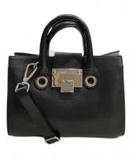 JIMMY CHOO (ジミーチュウ) スモールライリー2WAYバッグ ブラック