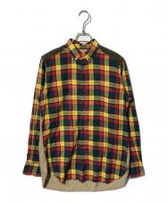 JUNYA WATANABE CdG MAN (ジュンヤ ワタナベ コム デ ギャルソン マン) 切替チェックシャツ マルチカラー サイズ:XS