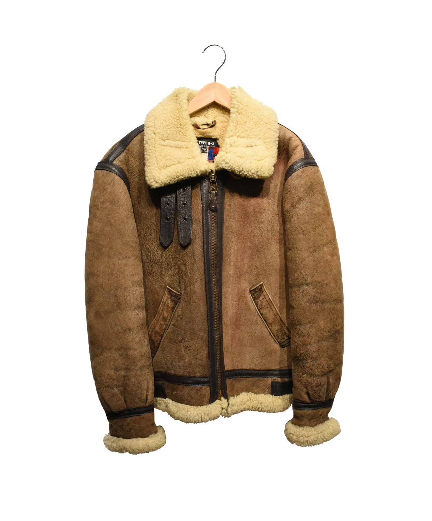 安心発送 ムートンコート Schott ショット 青系 茶系 ショット Schott メンズ 041 ブランド古着バズストア 中古 ムートン フライトジャケット Typeb 3 サイズus 40 コート アウター Levantcapital Com