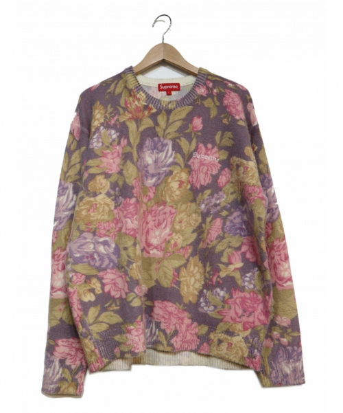 printed floral angora sweater