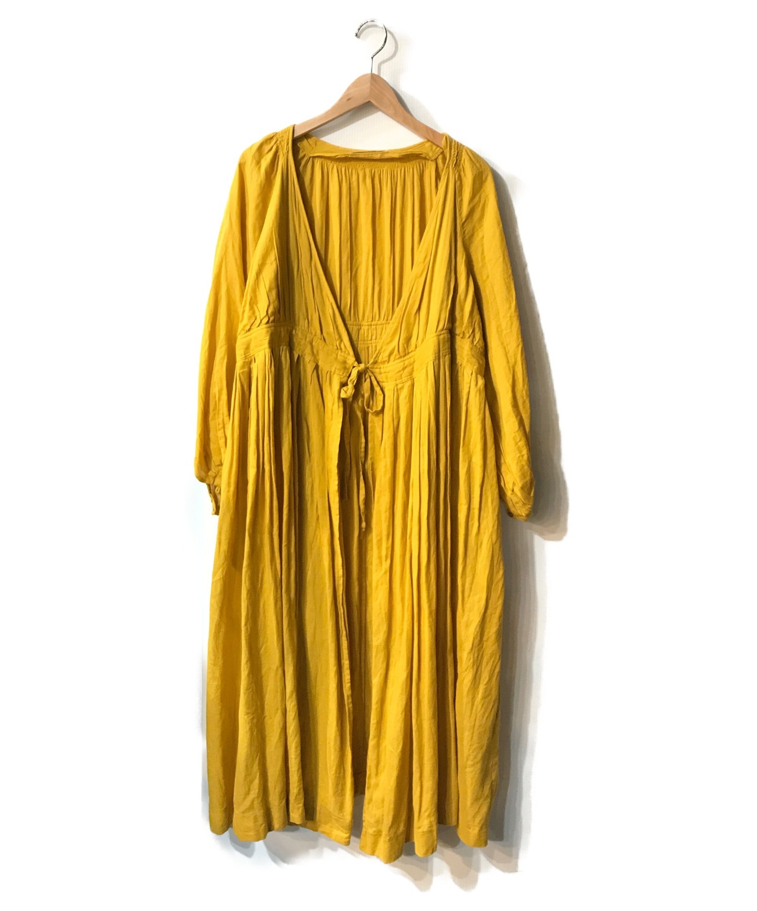 中古 古着通販 Ne Quittez Pas ヌキテパ Moss Ctn Gown Dress イエロー サイズ 表記無 ブランド 古着通販 トレファク公式 Trefac Fashion