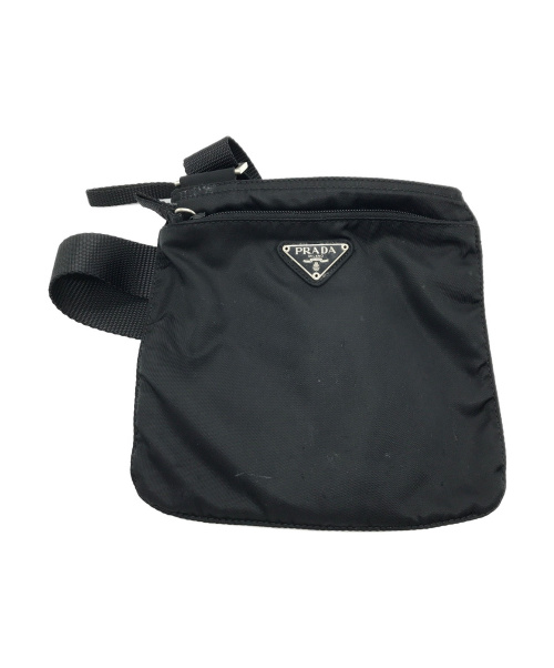 PRADA（プラダ）PRADA (プラダ) ナイロンショルダーミニバッグ ブラックの古着・服飾アイテム