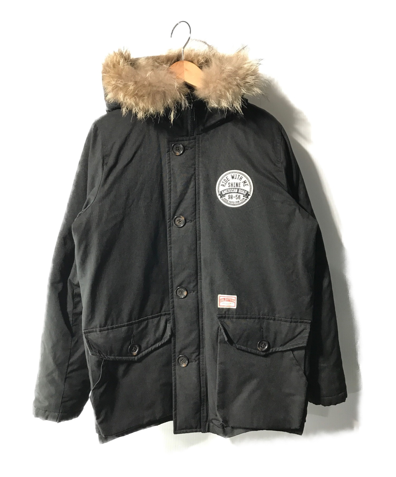 中古 古着通販 Rodeo Crowns ロデオクラウン ファー付きダウンジャケット ブラック サイズ M ブランド 古着通販 トレファク公式 Trefac Fashion