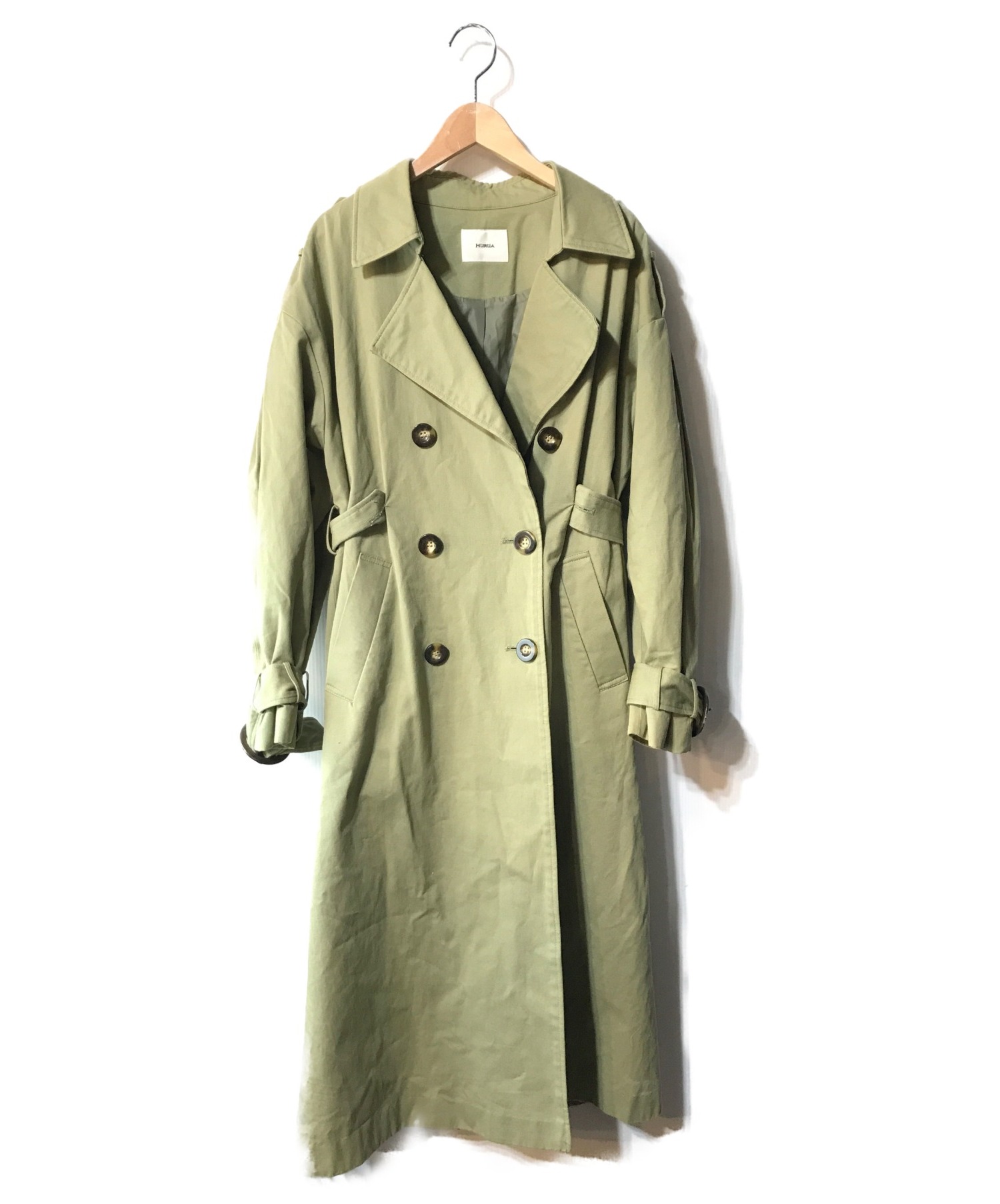 中古 古着通販 Murua ムルーア トレンチコート グリーン サイズ Free ブランド 古着通販 トレファク公式 Trefac Fashion